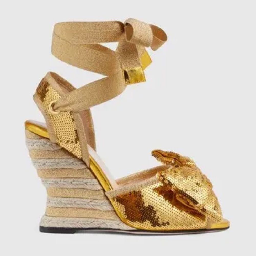 Gucci Sequin Wedges